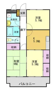 ヴァンヴェールスドメゾン【303号室】の間取り