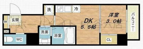 SERENiTE本町reflet【11階】の間取り