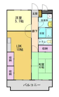 ヴァンヴェールスドメゾン【102号室】の間取り