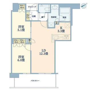 ザ・パークハウス中之島タワー【42階】の間取り