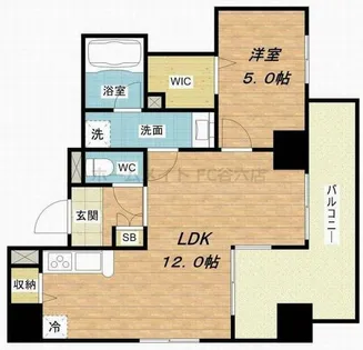 ラヴィベール上町台【3階】の間取り