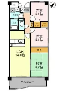 シャルマン木ノ元【403号室】の間取り