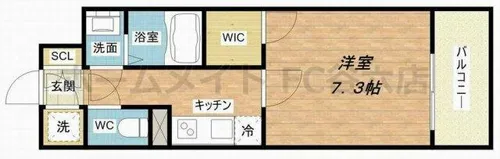 エスリード中之島クロスゲート【2階】の間取り