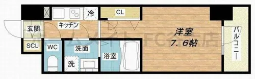エスリード中之島クロスゲート【6階】の間取り