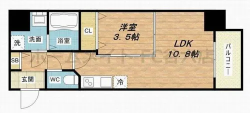 ラ・フォルム天満橋EAST【3階】の間取り