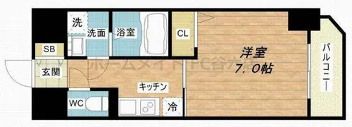 ワールドアイ天王寺ミラージュ【4階】の間取り