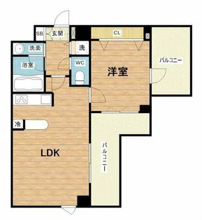 ソルレヴェンテ梅田【8階】の間取り