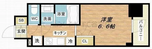 プレサンス四天王寺前夕陽ヶ丘アクティ【2階】の間取り