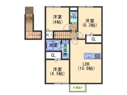 Pleasure【202号室】の間取り