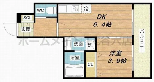 スプランディッド安土町【14階】の間取り