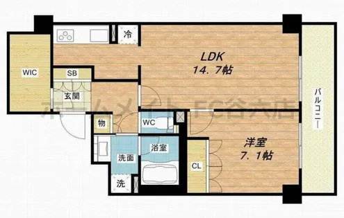 本町橋タワー【17階】の間取り