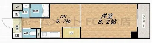 アーバンステージ安堂寺Ⅰ【11階】の間取り