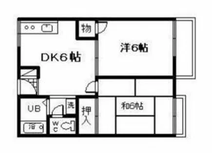 ハピネスニシムラ【205号室】の間取り