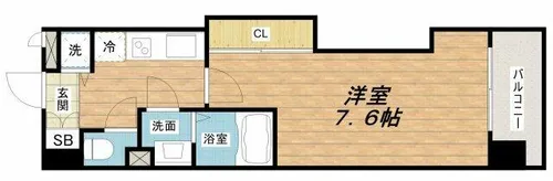Luxe難波西Ⅲ【15階】の間取り