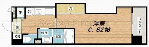 Luxe難波西Ⅲ【10階】の間取り