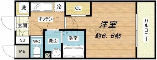 エスプレイス大阪城SOUTH【6階】の間取り