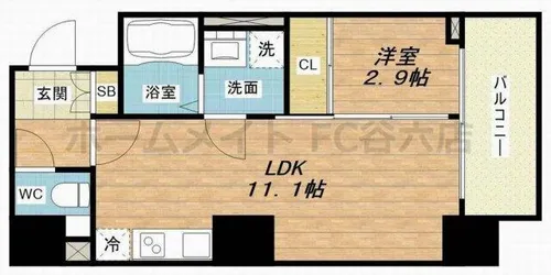 MCOURT新町【13階】の間取り