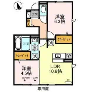 T-room【105号室】の間取り