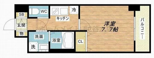 LaDouceur九条【4階】の間取り