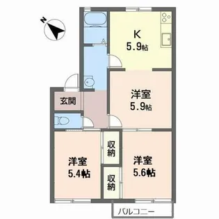 パークサイド木下【1階】の間取り