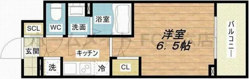 アドバンス大阪バレンシア【14階】の間取り
