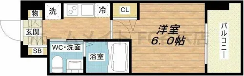 ラクラス阿倍野元町【4階】の間取り