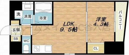 シェリロ神山【7階】の間取り