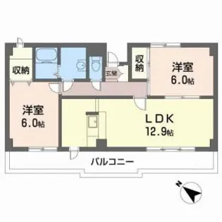 クレールI・K【202号室】の間取り