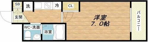 セレニテ本町グランデ【5階】の間取り