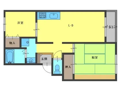 パークサイド根来【205号室】の間取り