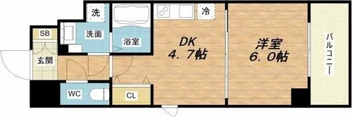ファーストステージ梅田WEST【12階】の間取り