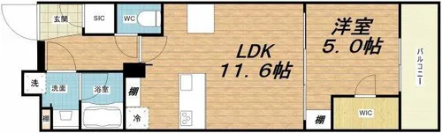 アーバネックス梅田中崎町【10階】の間取り