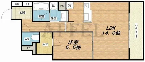 RJR堺筋本町タワー【7階】の間取り
