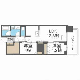 RJR堺筋本町タワー【7階】の間取り