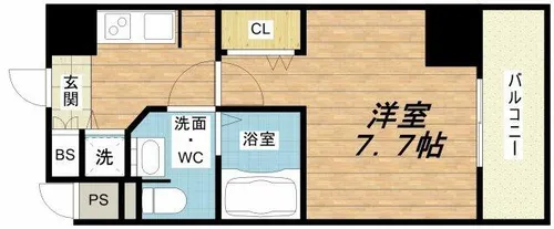 エスライズ御堂筋本町【4階】の間取り