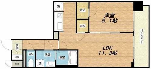 エスレジデンス日本橋QUALIER【3階】の間取り