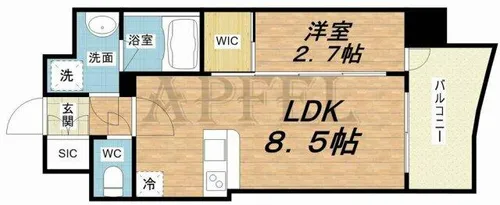 セレニテ福島プリエ【12階】の間取り