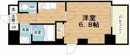 フォーリアライズ難波シエロ【7階】の間取り
