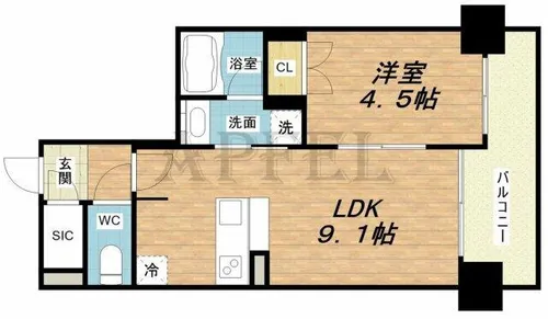 SK RESIDENCES SHINSAIBASHI【12階】の間取り