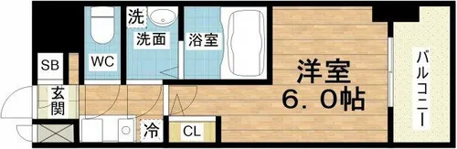 エスリードレジデンス梅田フロント【13階】の間取り