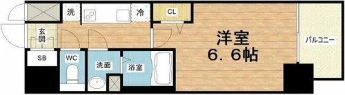 メルディア大正DC【15階】の間取り