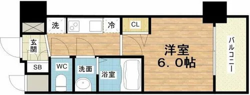 プレサンス南堀江ザ・センス【10階】の間取り