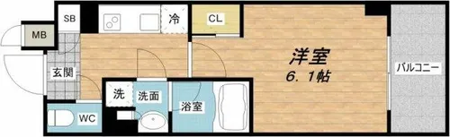 1Kの間取り画像