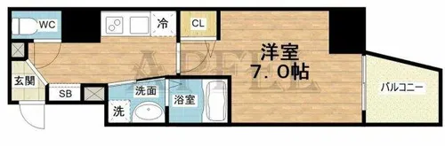 HORIZON UMEDA NORTH【6階】の間取り