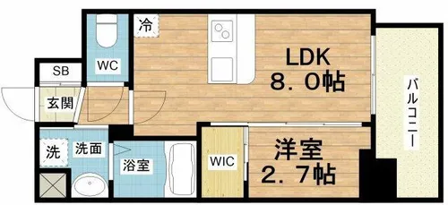 セレニテ天満橋アリア【13階】の間取り