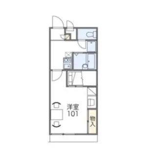 レオパレスアニマリート【103号室】の間取り