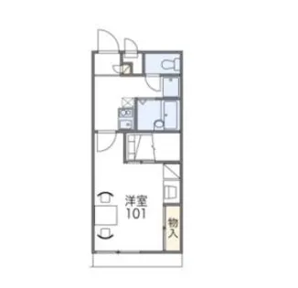レオパレスアニマリート【103号室】の間取り