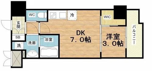 スプランディッド中之島WEST【11階】の間取り