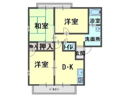 サンプライム阪南【B202号室】の間取り