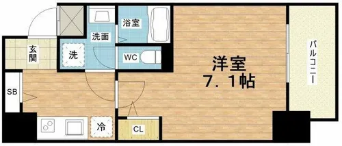 アドバンス上町台シュタット【10階】の間取り
